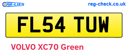 FL54TUW are the vehicle registration plates.