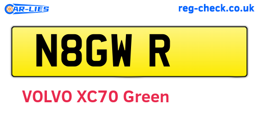 N8GWR are the vehicle registration plates.
