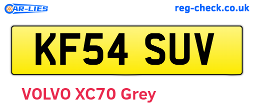 KF54SUV are the vehicle registration plates.