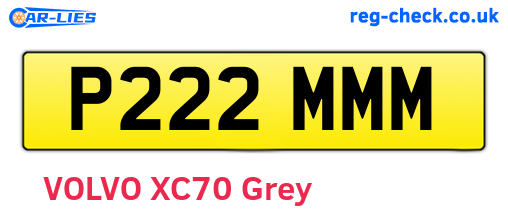 P222MMM are the vehicle registration plates.