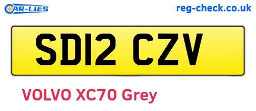SD12CZV are the vehicle registration plates.