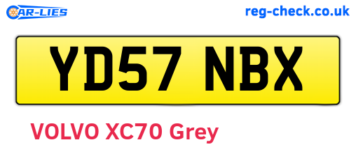 YD57NBX are the vehicle registration plates.