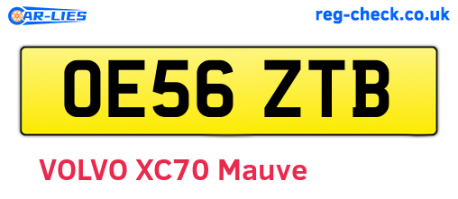 OE56ZTB are the vehicle registration plates.