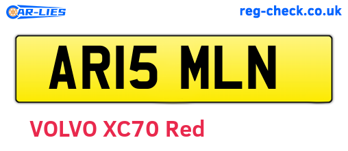 AR15MLN are the vehicle registration plates.