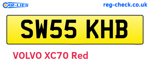 SW55KHB are the vehicle registration plates.
