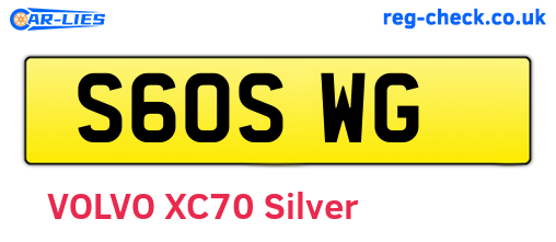 S60SWG are the vehicle registration plates.