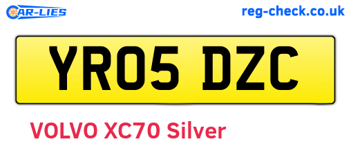 YR05DZC are the vehicle registration plates.