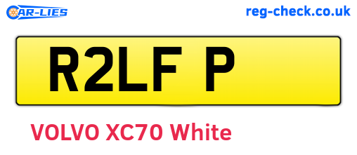 R2LFP are the vehicle registration plates.