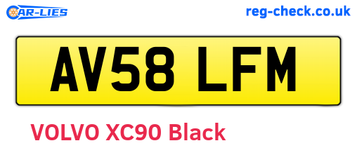 AV58LFM are the vehicle registration plates.