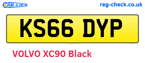 KS66DYP are the vehicle registration plates.