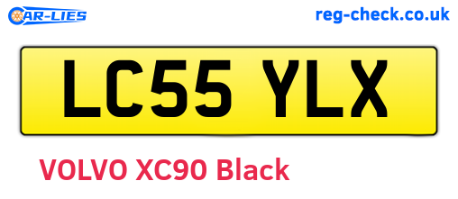 LC55YLX are the vehicle registration plates.
