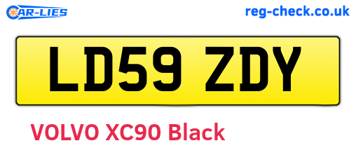LD59ZDY are the vehicle registration plates.