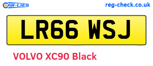 LR66WSJ are the vehicle registration plates.