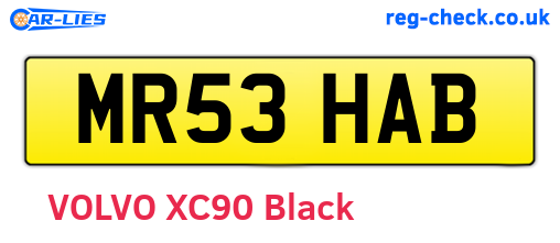 MR53HAB are the vehicle registration plates.