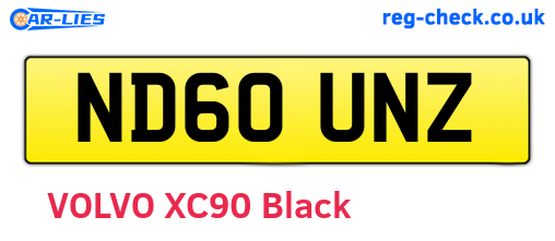 ND60UNZ are the vehicle registration plates.