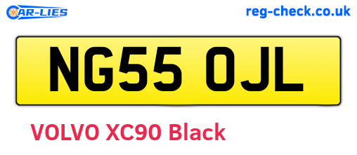 NG55OJL are the vehicle registration plates.