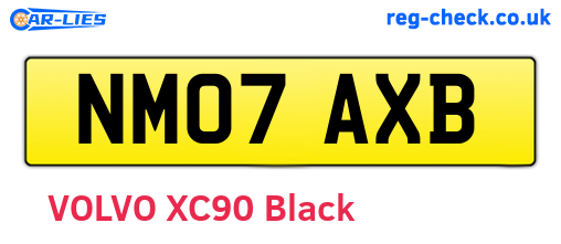 NM07AXB are the vehicle registration plates.
