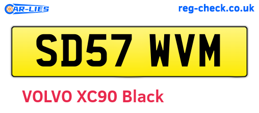 SD57WVM are the vehicle registration plates.