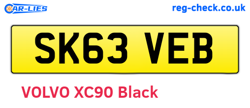 SK63VEB are the vehicle registration plates.