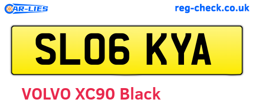 SL06KYA are the vehicle registration plates.