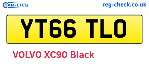 YT66TLO are the vehicle registration plates.