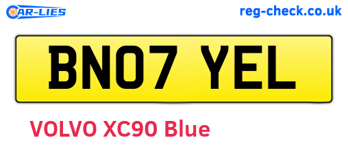 BN07YEL are the vehicle registration plates.