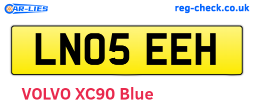 LN05EEH are the vehicle registration plates.
