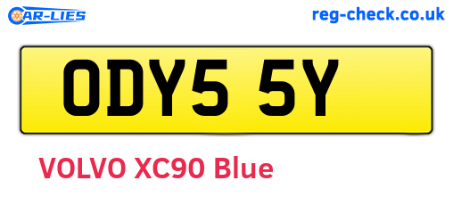 ODY55Y are the vehicle registration plates.