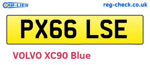 PX66LSE are the vehicle registration plates.