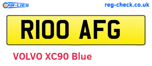R100AFG are the vehicle registration plates.