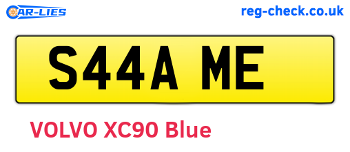 S44AME are the vehicle registration plates.