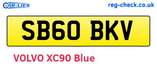 SB60BKV are the vehicle registration plates.