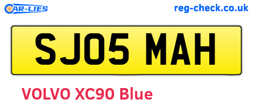SJ05MAH are the vehicle registration plates.