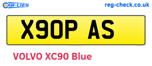 X90PAS are the vehicle registration plates.