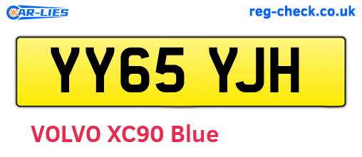 YY65YJH are the vehicle registration plates.