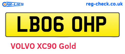 LB06OHP are the vehicle registration plates.