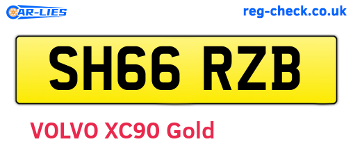 SH66RZB are the vehicle registration plates.