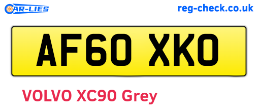 AF60XKO are the vehicle registration plates.