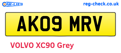 AK09MRV are the vehicle registration plates.
