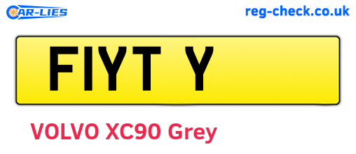 F1YTY are the vehicle registration plates.