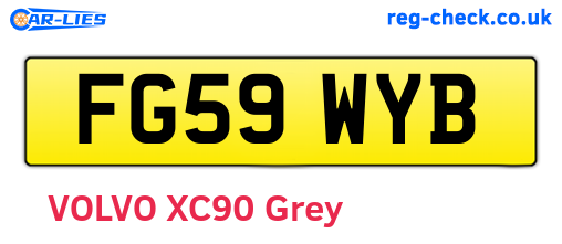 FG59WYB are the vehicle registration plates.