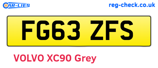 FG63ZFS are the vehicle registration plates.