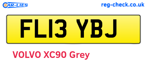 FL13YBJ are the vehicle registration plates.