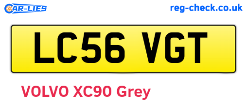 LC56VGT are the vehicle registration plates.