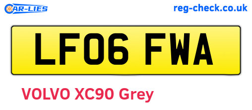 LF06FWA are the vehicle registration plates.