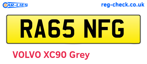 RA65NFG are the vehicle registration plates.