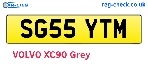 SG55YTM are the vehicle registration plates.