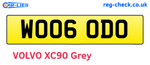 WO06ODO are the vehicle registration plates.