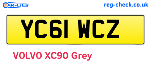 YC61WCZ are the vehicle registration plates.