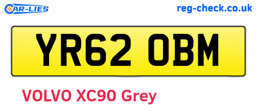 YR62OBM are the vehicle registration plates.